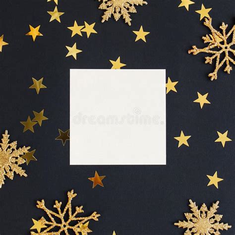 Download Mock Up Greeting Card On Black Background With Christmas ...