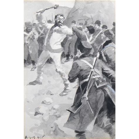Artwork By Sir Alfred James Munnings A Perilous Escape And Confrontation Made Of Monochrome