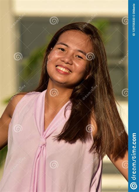 youthful filipina female smiling stock image image of filipina youthful 129755333