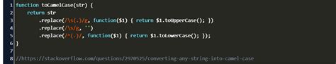 In some programs, it might be needed to convert strings between camelcase, camelback and snake_case notations. convert text to camel case react Code Example