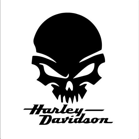 Custom Harley Skull Replica Logo Cut Vinyl Decal Sticker Etsy