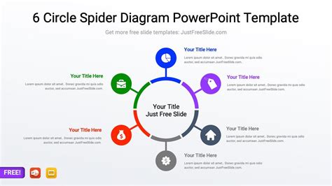 Free 6 Circle Spider Diagram Powerpoint Template Just Free Slide
