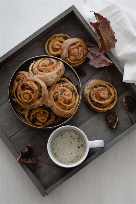 Vegane Kürbis-Maronischnecken - Germteig- Herbstliche ...