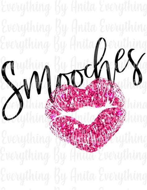 Smooches Pink Kissing Lips Valentines Png File Etsy Kissing Lips