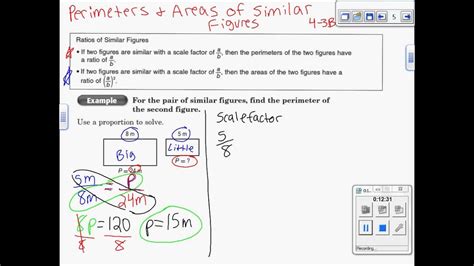 The perimeter of a square (the total distance around the edge) in the figure above, click 'reset'. 4-3 B Perimeter & Area of Similar Figures (7th grade math ...