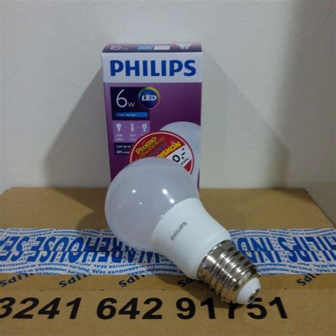 Philips lampu led bulb 27watt 27w 27 watt bohlam putih cool day light. Jual Lampu LED Bulb Philips 6 Watt (Cool Daylight) di ...