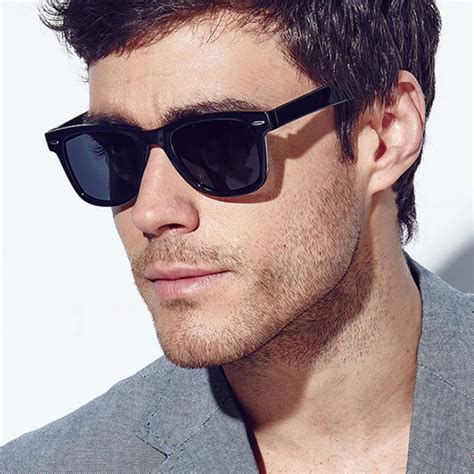 new fashion male female sunglasses men driving mirrors coating points black frame eyewears male
