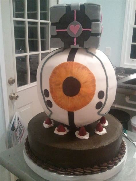 Portal Themed Wedding Cake Bride Wanted A Portal Themed Wedding Cake And Asked Me To Make This