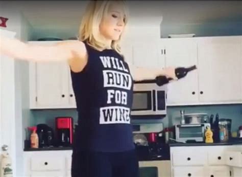 April Storeys Wine Workout Goes Viral After She Performs Bicep Curls