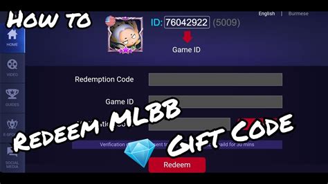 How To Redeem Mobile Legends T Coderedemption Code Youtube