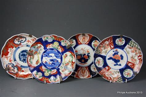 Meiji Imari Plates With Birds And Flora Ceramics Japanese Oriental
