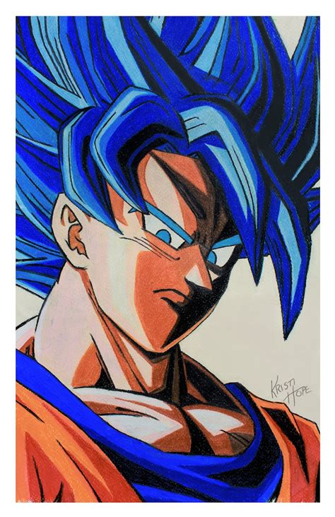 Anime Artwork Colored Pencil Goku Art Anime Poster Anime Etsy