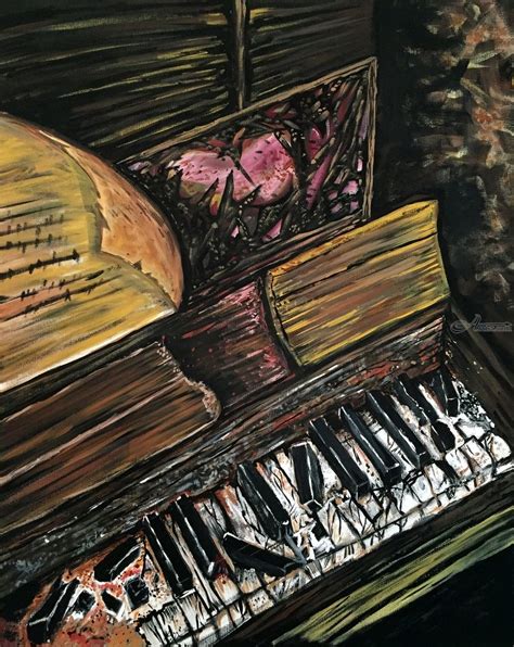 Broken Piano Paintings By Adam Santana