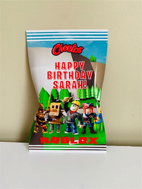 Custom Chip Bags Roblox Theme Personalized Party Favour Etsy