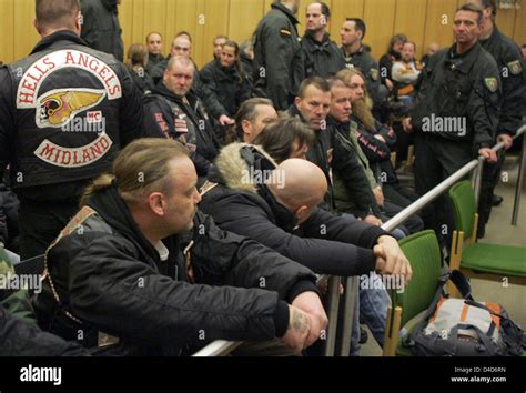 Members Of Motorcycle Clubs Hells Angels And Bandidos Germany Are