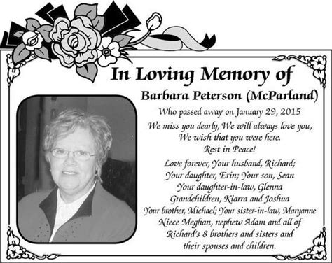 Barbara Peterson Obituary North Bay Nugget