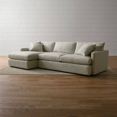 There's no need to settle for a crate & barrel sofa for a guest room when you have the option of a. Lounge II 2-Piece Sectional Sofa Taft: Cement | Crate and ...