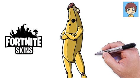 Comment Dessiner Fortnite Banana Peely Facilement Dessin Facile A