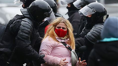 Belarus Over Arrested At Latest Anti Government Protest Bbc News