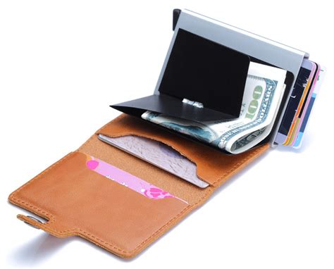 Credit Card Holder RFID Blocking Card Wallet Pop up Card Case