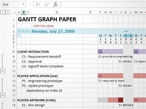 Although you can't control everything, you can control and measure employee performance. Manual Gantt Charting in Excel - Dave Seah