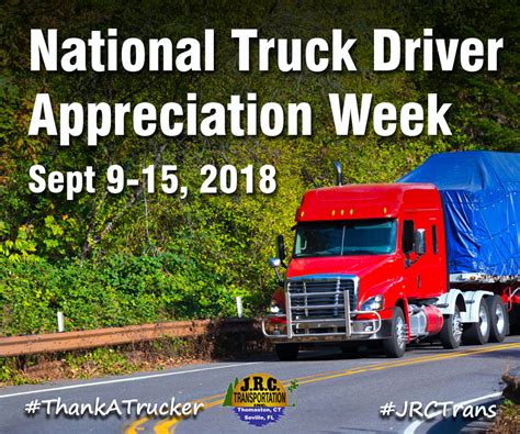 Overdrive staff | september 12, 2019. It's National Truck Driver Appreciation Week Sept. 9-15th ...
