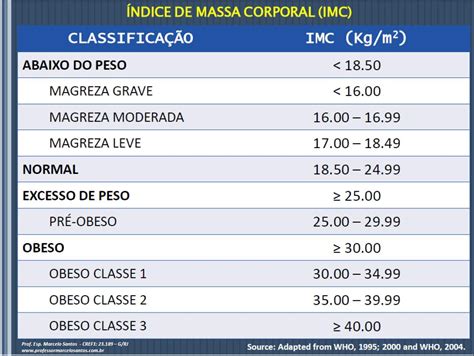 Classificação Do Imc Para Idosos