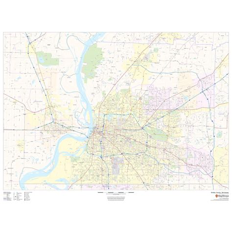 Shelby County, Tennessee by Map Sherpa - The Map Shop