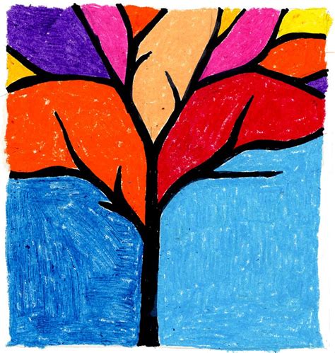 Abstract Tree Art Projects For Kids