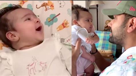 Rohit sharma daughter samaira kisses suryakumar yadavs daughter. Rohit Sharma Daughter Samaira Sajdeh CUTE Videos ...