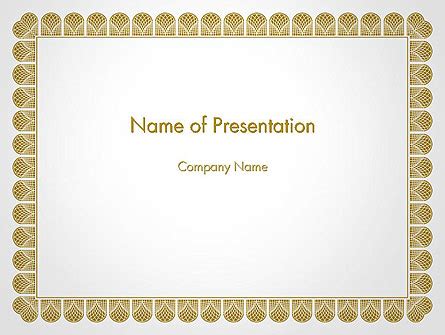 More than 3 million png and graphics resource at pngtree. Certificate Frame Presentation Template for PowerPoint and ...
