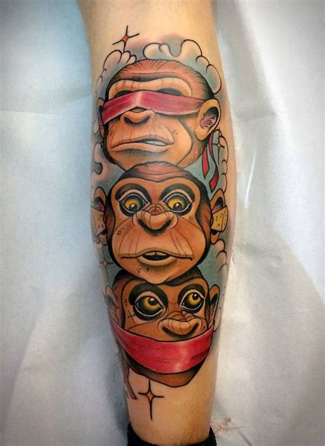 Three wise monkeys tattoo was upload by lat on saturday, september 22, 2018, into a category don't forget to rate and comment if you like this three wise monkeys tattoo. A new school version of the popular 3 wise monkey tattoos ...