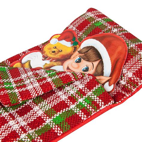 multi coloured elf sleeping bag with pillow christmas accessory uk kitchen and home