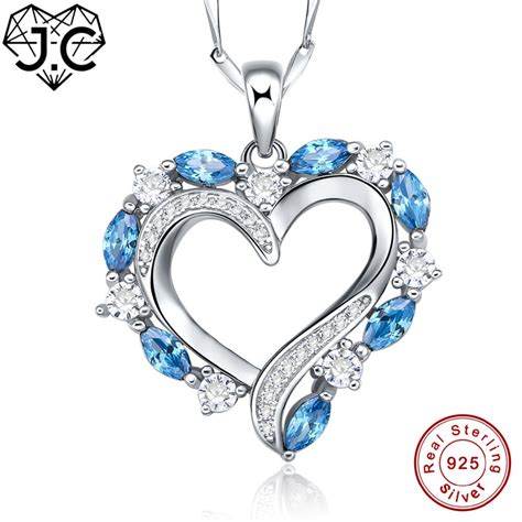 Jc Female Marquise Cut Blue And White Topaz Solid 925 Sterling Silver