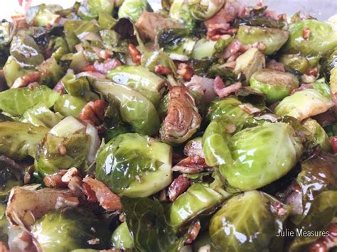 My maple roasted brussel sprouts are the ideal side dish for any holiday dinner. Roasted Brussels Sprouts with Bacon Pecans and Maple Syrup ...
