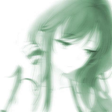 Green Blurry Drainhook Anime Girl Pfp Fairy Grunge Aesthetic Green