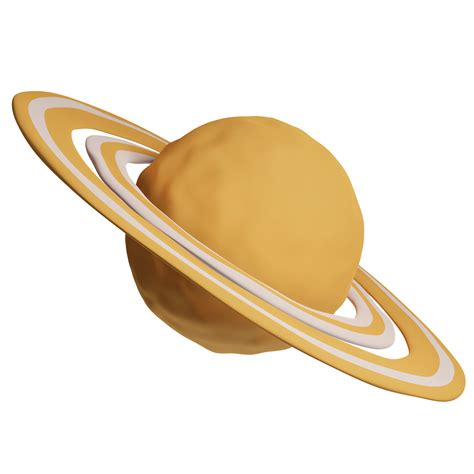 Planète Saturne De Dessin Animé 3d Planète Avec Des Anneaux