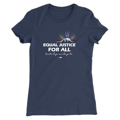 Equal Justice For All Unisex And Womens Navy Tee Jeff Merkley For Oregon Webstore