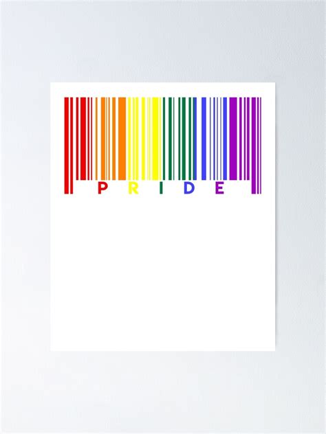 Lgbt Gay Pride Month Rainbow Flag Barcode Poster By Dacow