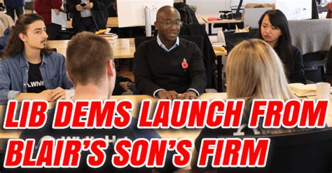She obtained a pupillage in the chambers of derry irvine ahead of him, although he was also taken on. Lib Dems Launch Skills Policy From Blair's Son's Company ...