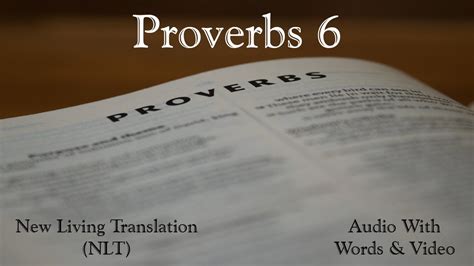 Proverbs 6 Holy Bible New Living Translation Nlt Audio Bible With
