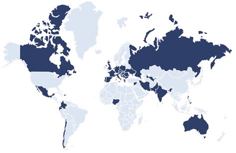TSCNET employee world map, countries of origin, 2020 - TSCNET Services