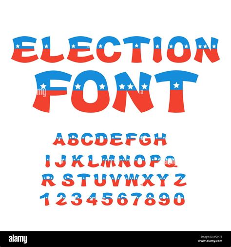 Election Font Political Debate In America Alphabet Usa National Abc