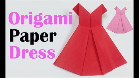 How To Make A Pretty Origami Paper Dress 👗 Origami Paper Folding