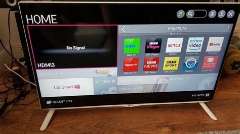 WHITE 4K ULTRA HD 3D SMART LG 40 LED TV Built In Apps Wifi Remote