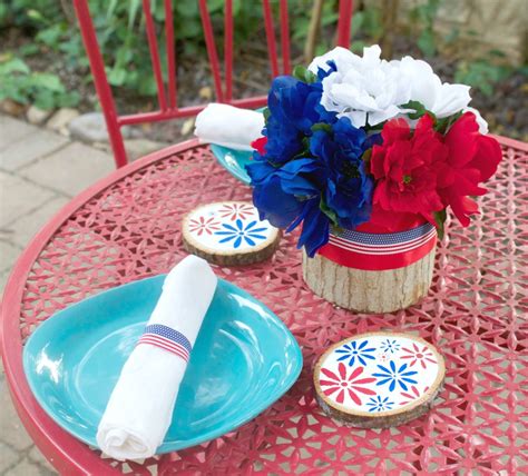 Floral Fourth Of July Table Decor Diy