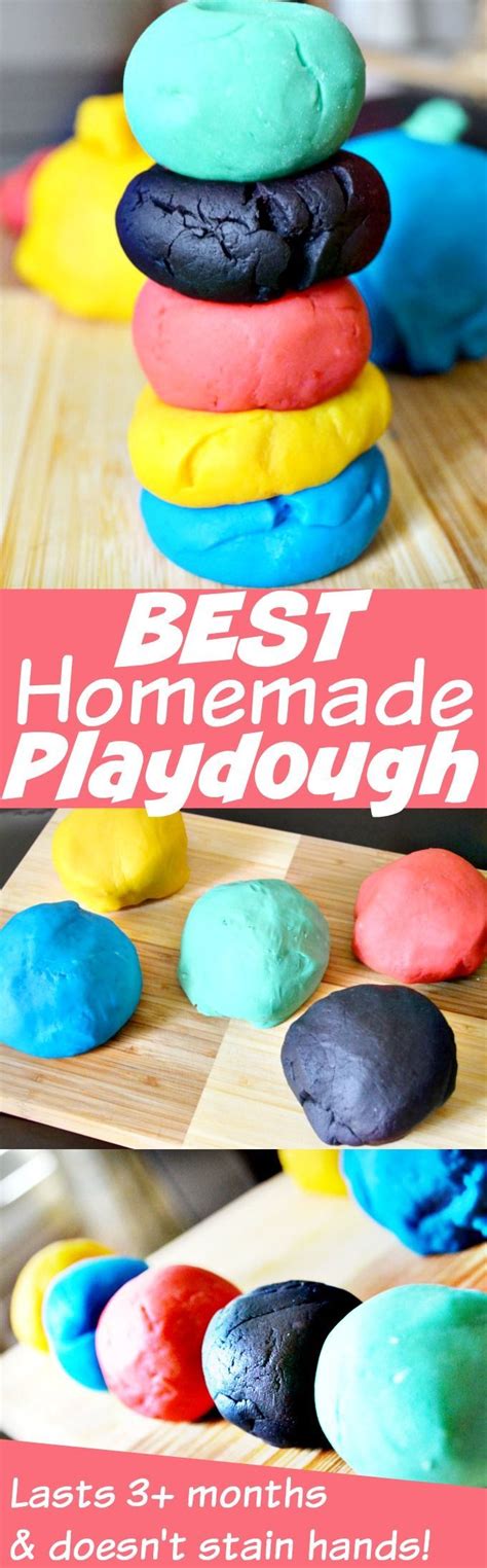 The Best Homemade Playdough Recipe Is Made With Colored Playdoughs And