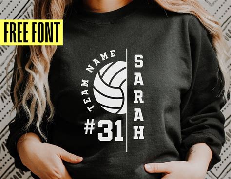 Volleyball Team Svg Personalized Template Volleyball Mom Etsy