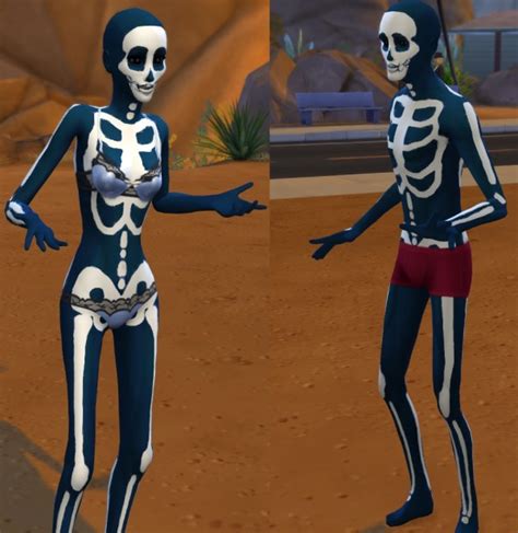 Mod The Sims Skeleton Skin Overlays By Kneph • Sims 4 Downloads