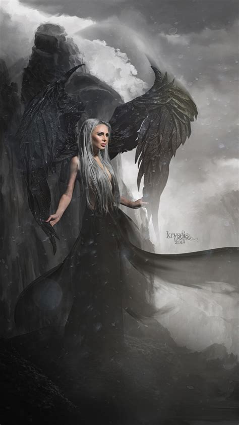 1080x1920 1080x1920 Gothic Angel Dark Artist Artwork Digital Art